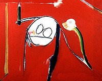 Pokrak przejmuje inicjatywę&nbsp;&nbsp;&nbsp;&nbsp;olej + taśma&nbsp;&nbsp;&nbsp;&nbsp;75 x 60cm